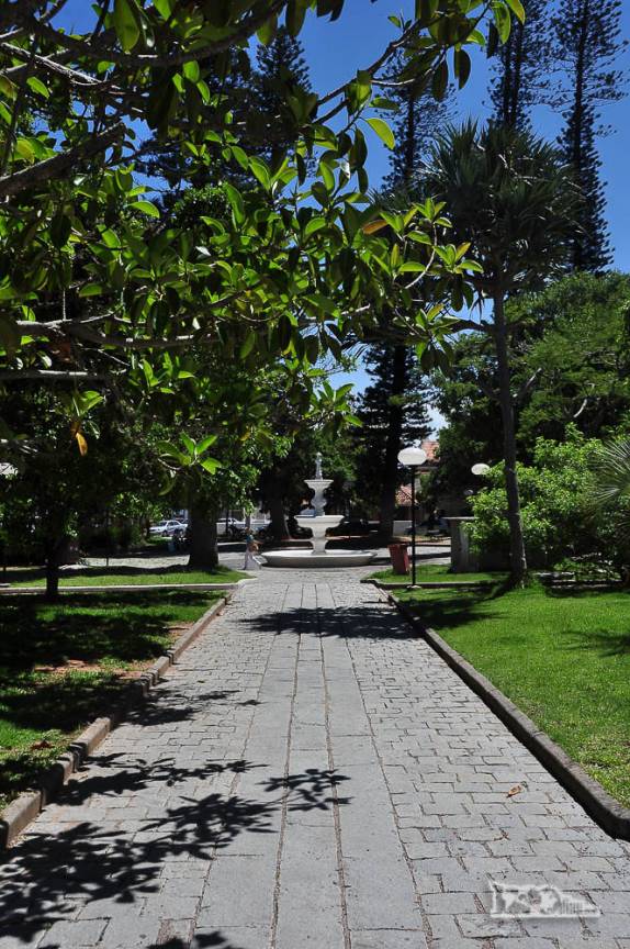 Praça central de Laguna, no sul de Santa Catarina